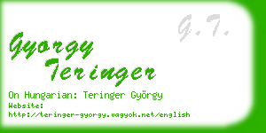 gyorgy teringer business card